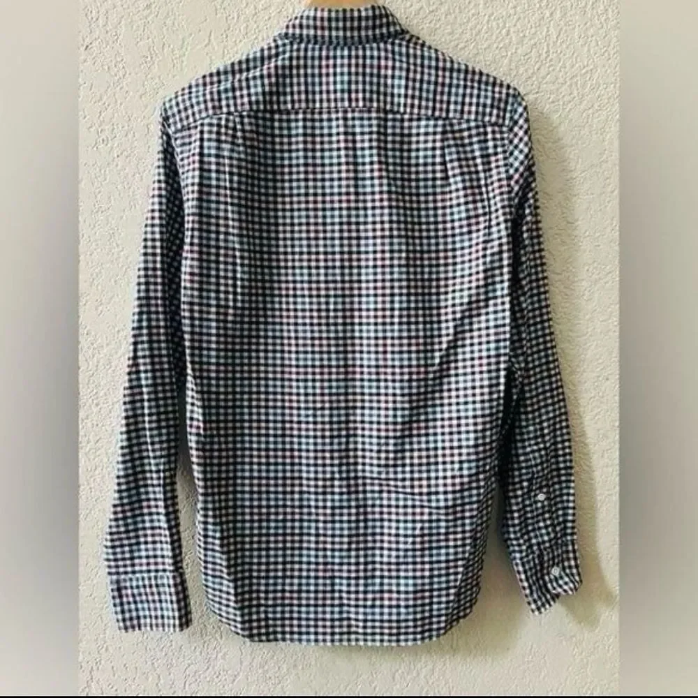 J.Crew Men's Casual Slim FitButton Down Shirt Sz Small Checkered White Black Red